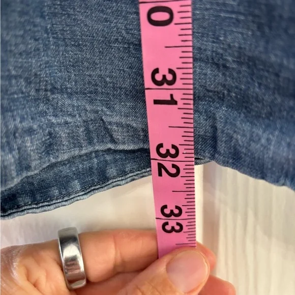 Marine Layer Bea Chambray Midi Skirt Smocked Waist Soft Flowy Cottagecore Small - Picture 10 of 10